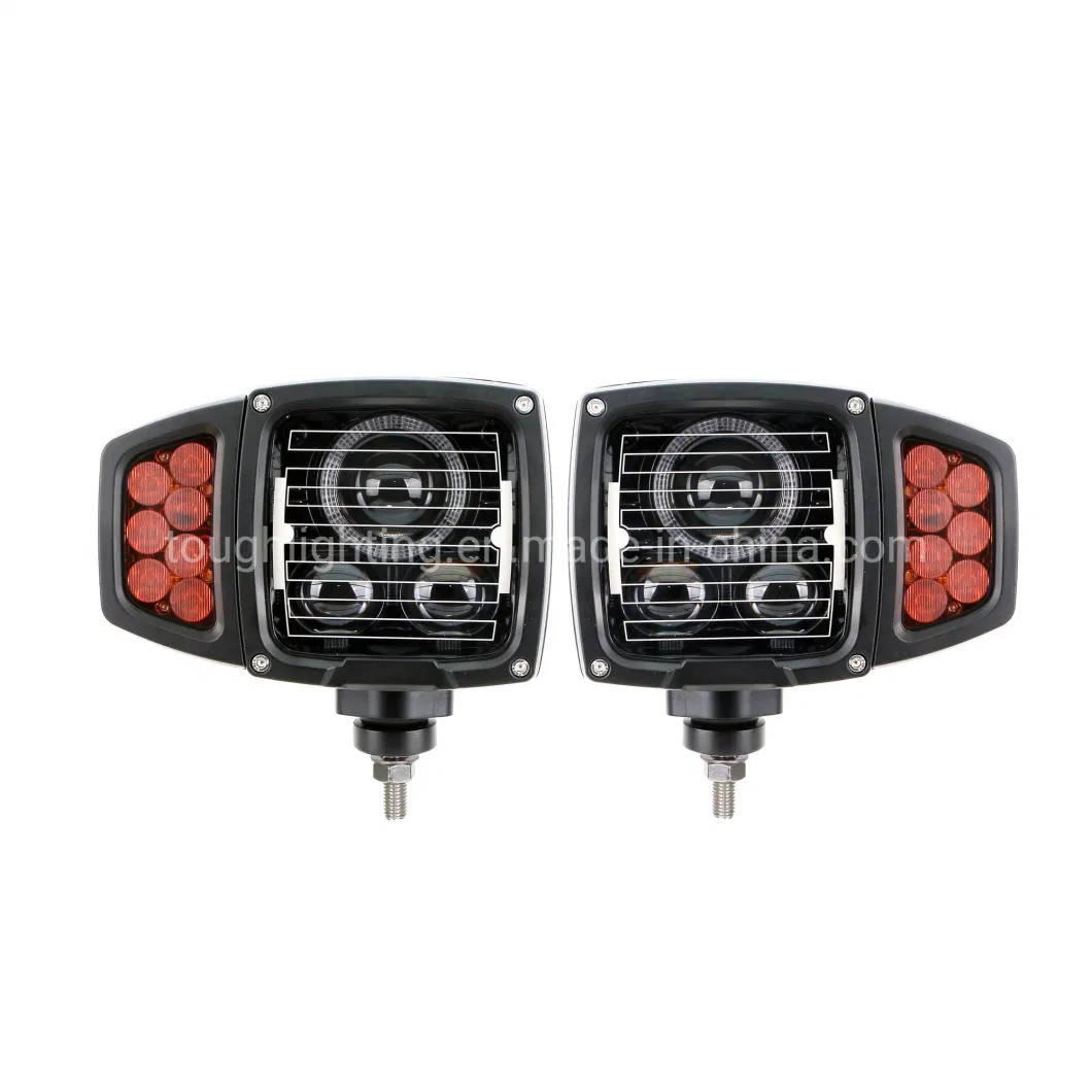 Snow Light with Heated Lens High Low Beam Snow Plow Lighting 127W LED Head Light Combination Headlight